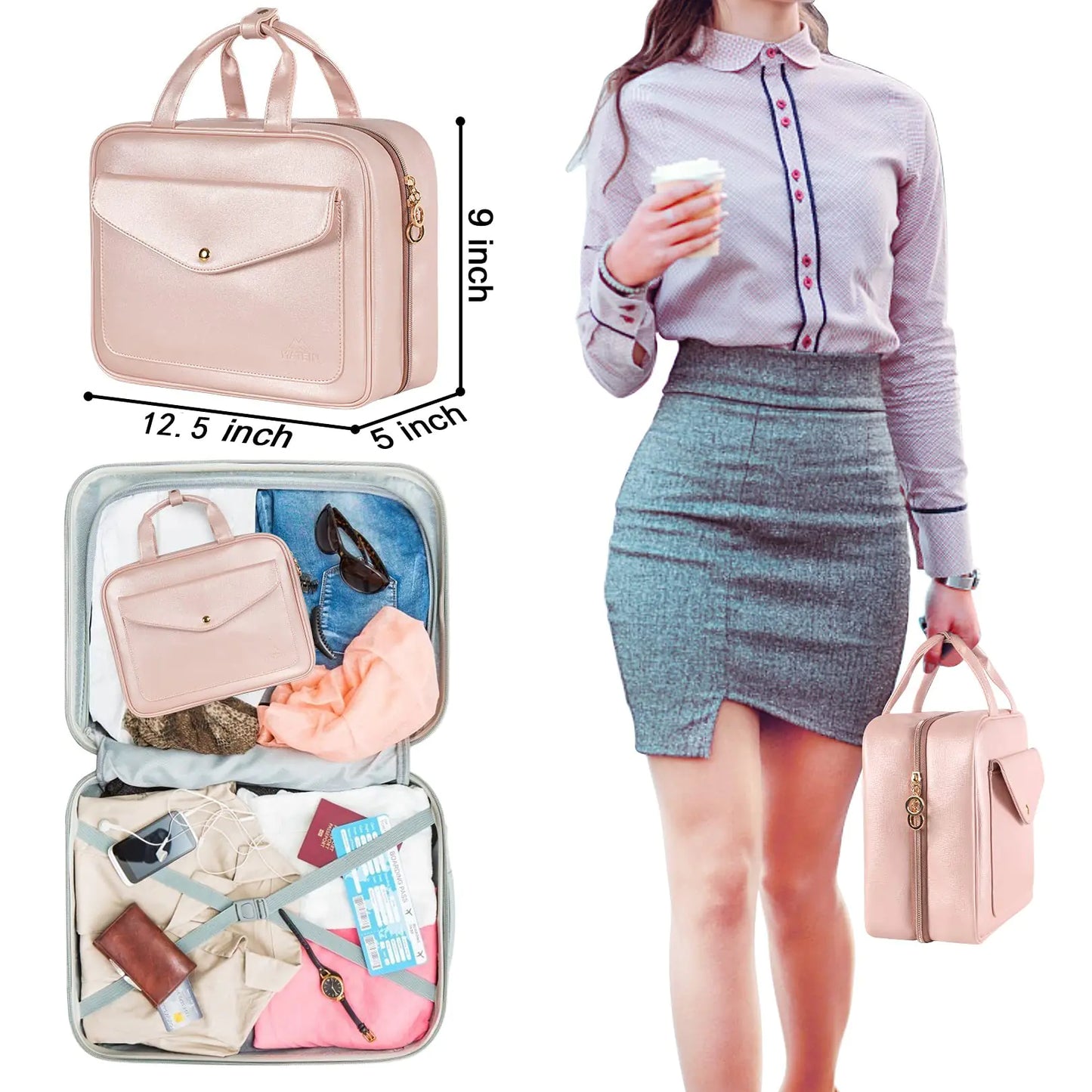 Fashionable Waterproof Travel and Cosmetic Wash Bag