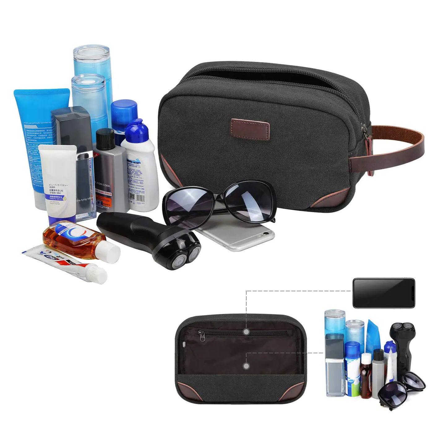 Travel Organizer Bag, Portable Coin & Toiletry Pouch
